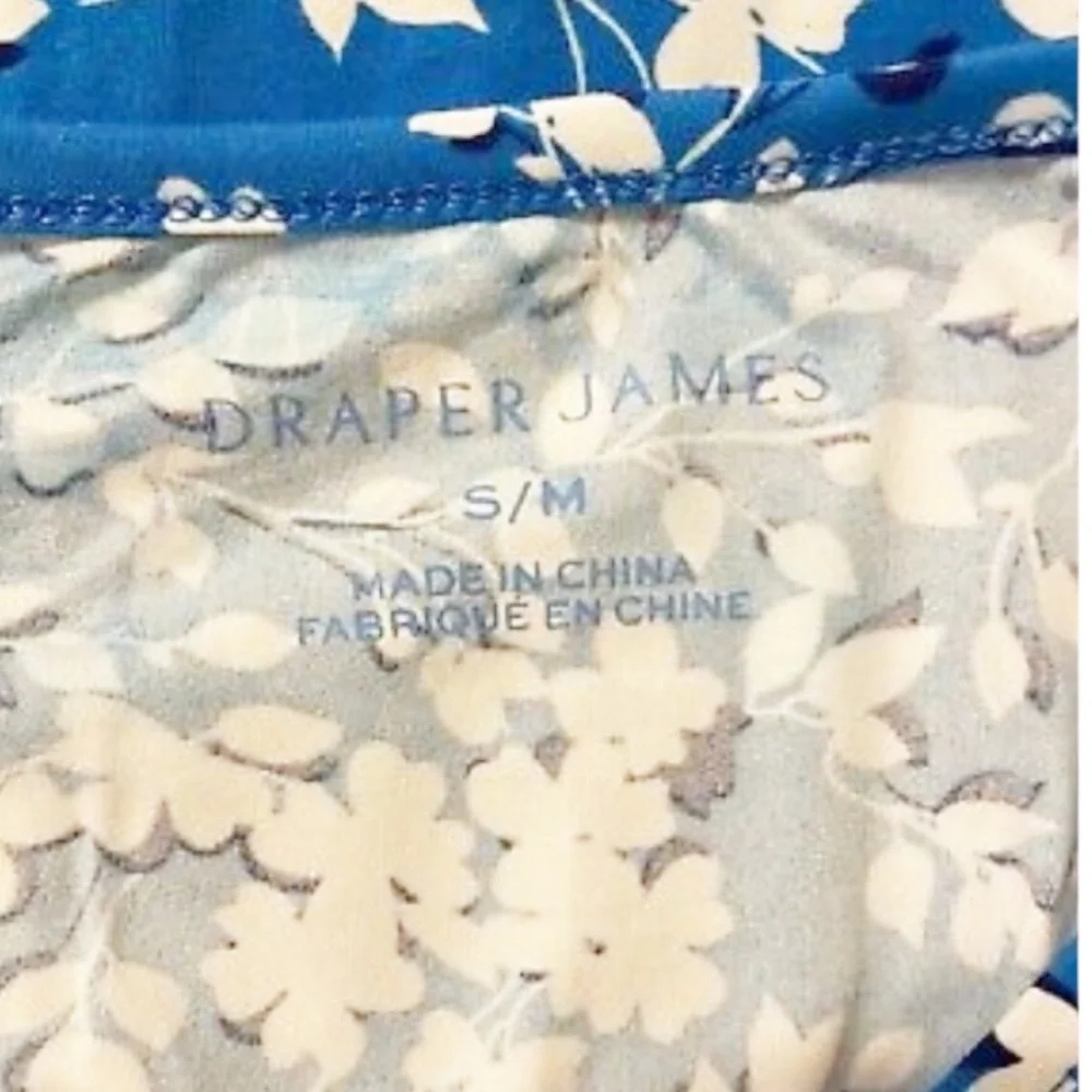 NWT Draper James Blue Floral Ruffle Nightie Sleep Dress Women’s Sz S/M